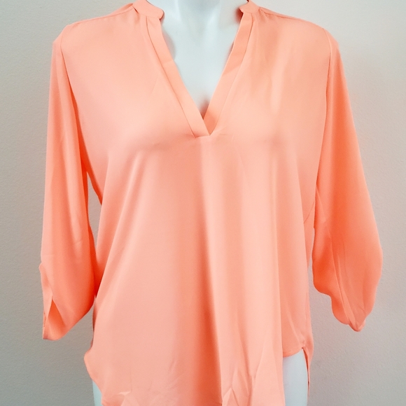 Lush Tops - Lush Deep Open V-Neck Woven Top